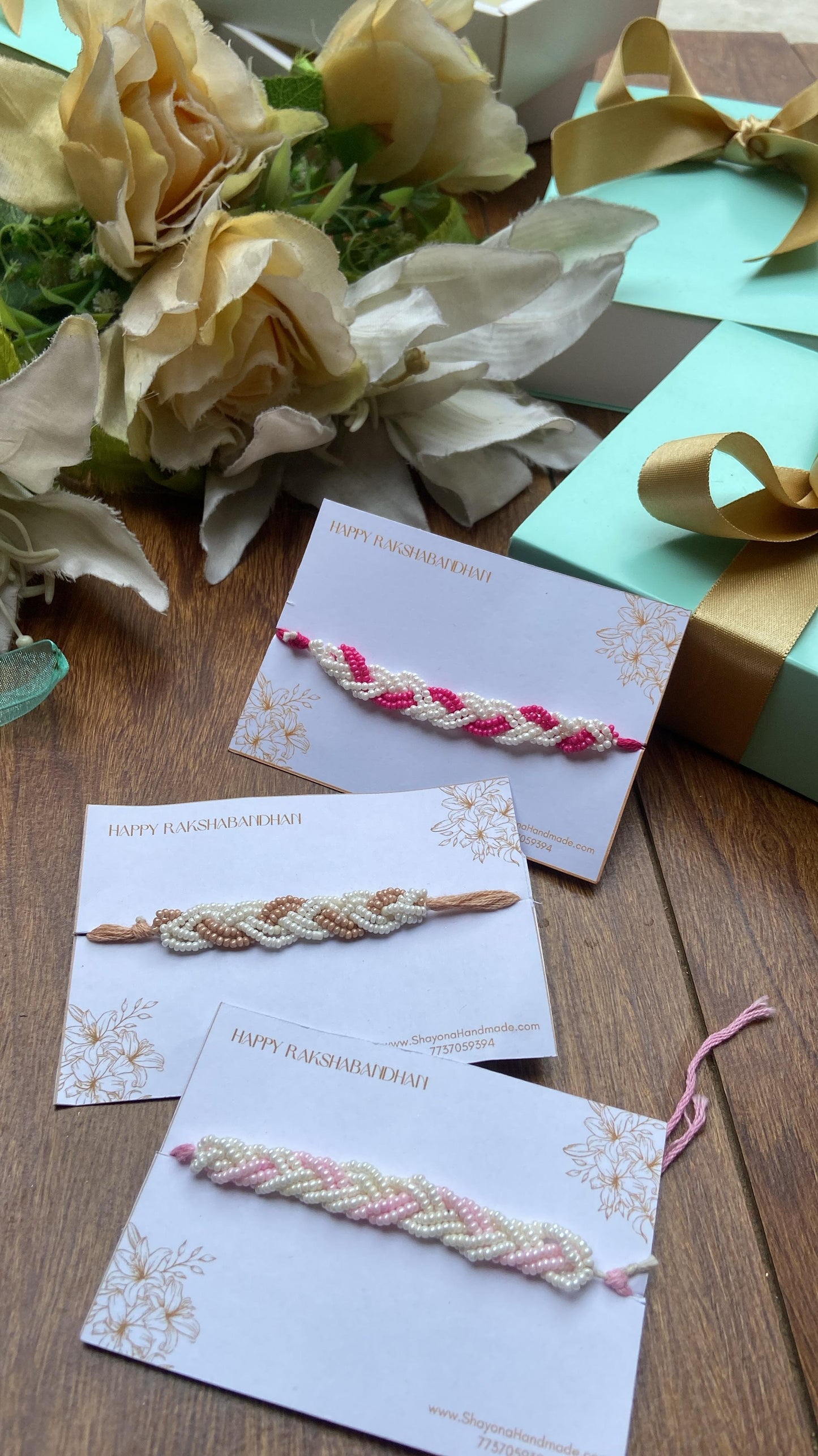 Pearls and Pastel Rakhi