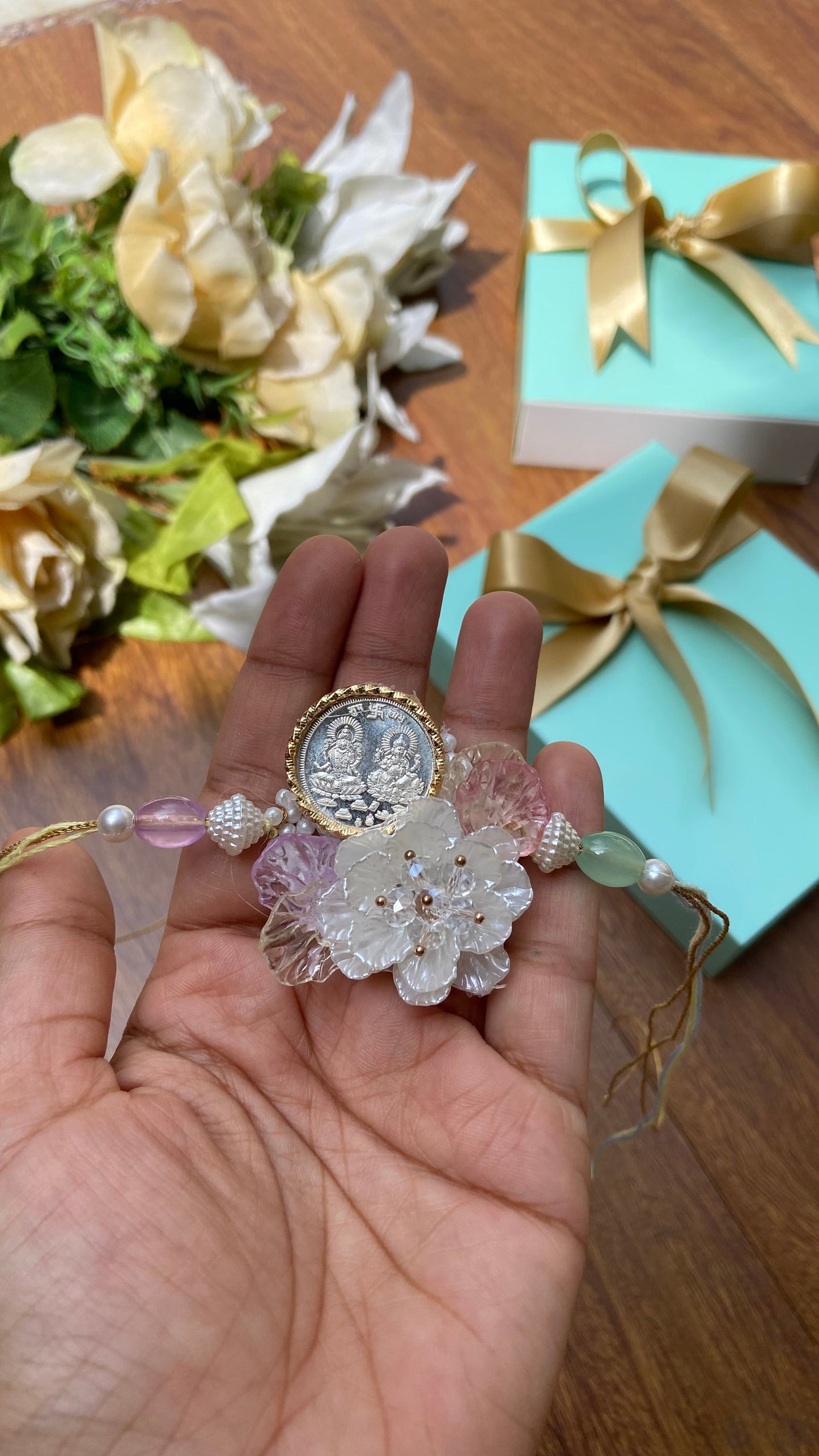 RajatSaar – Silver Coin Hand Rakhi