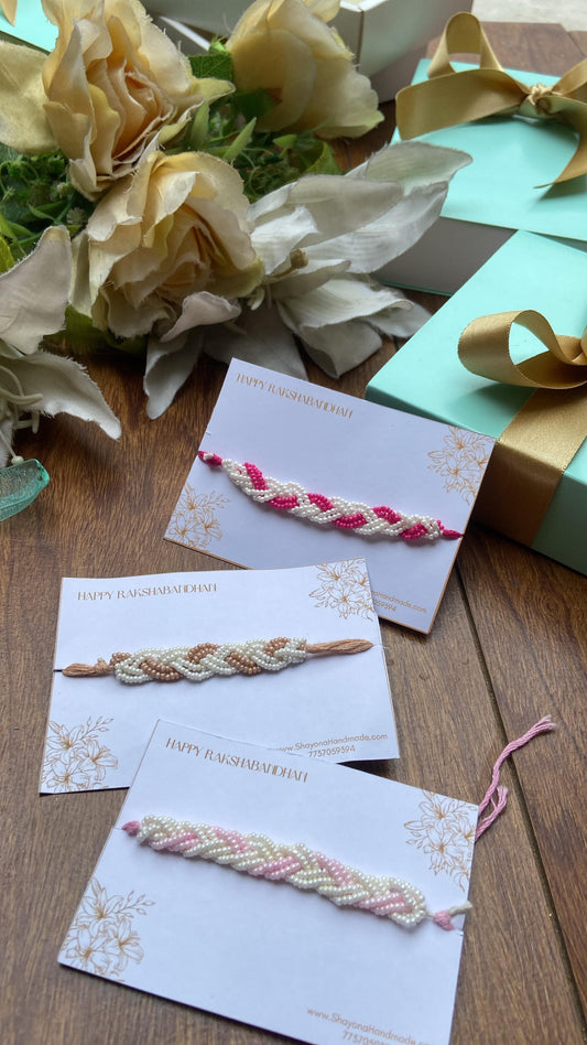 Pearls and Pastel Rakhi
